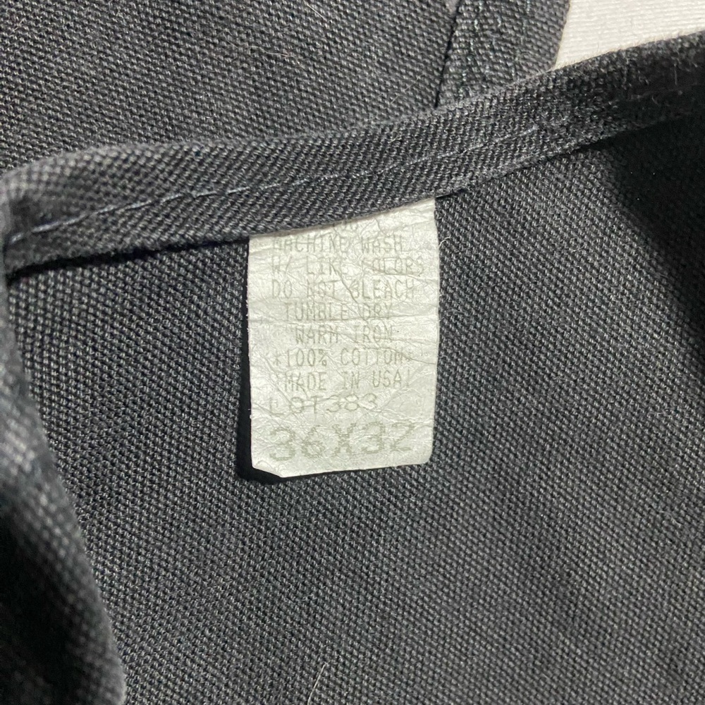 Round House Men's Black Canvas Double Front Bib Overalls 36x32 - Picture 4 of 8